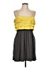 Elle 100% Polyester Color Block Gray Casual Dress Size L - photo 1