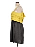 Elle 100% Polyester Color Block Gray Casual Dress Size L - photo 5