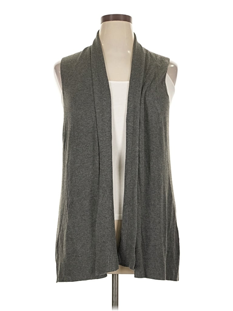 Pre-owned Eileen Fisher Sweater Vest In Gray