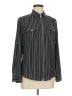MICHAEL Michael Kors 100% Polyester Stripes Black Long Sleeve Blouse Size M - photo 1