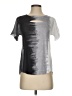Cubism Metallic Silver Short Sleeve Top Size S - photo 1