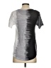 Cubism Metallic Silver Short Sleeve Top Size S - photo 2
