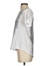 Cubism Metallic Silver Short Sleeve Top Size S - photo 5