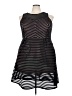Maurices 100% Polyester Stripes Black Cocktail Dress Size 22 - photo 1