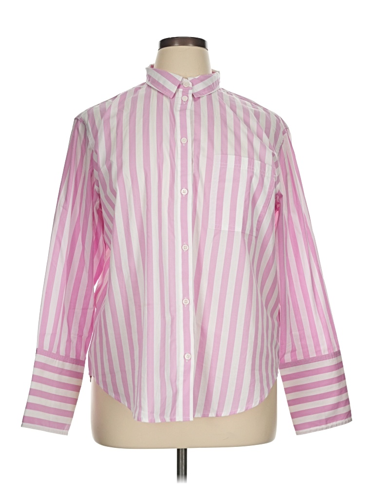 Pre-owned Jcrew Long Sleeve Button Down Shirt In Pink