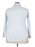 J.ING 100% Rayon Stripes Blue Long Sleeve Button-Down Shirt Size 3XEstimated - photo 2