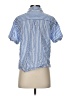 Target Stripes Blue Short Sleeve Button-Down Shirt Size S - photo 2