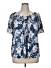 SJS Blue Short Sleeve Blouse Size 1X - photo 1