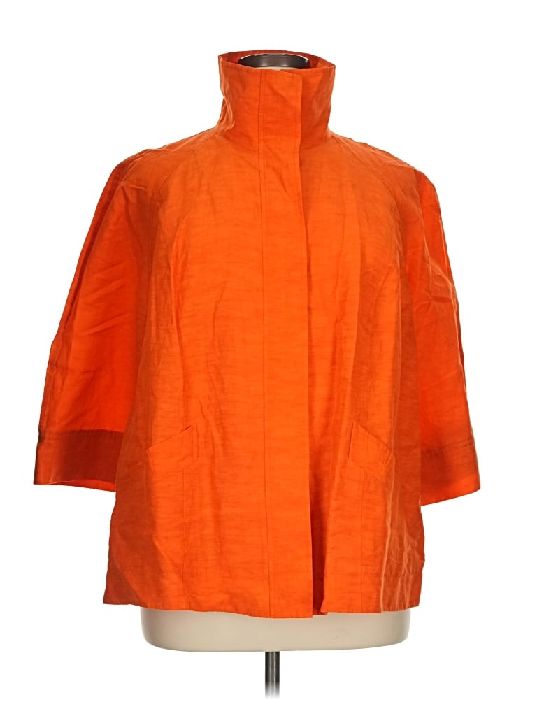 Pre-owned Lafayette 148 Kimono In Orange