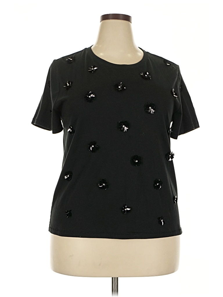 Pre-owned Jcrew Short Sleeve T-shirt In Black