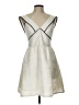 H&M 100% Polyester Argyle Ivory Cocktail Dress Size 10 - photo 1