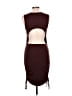 Shein Solid Burgundy Casual Dress Size L - photo 2