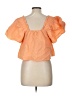 Unbranded 100% Cotton Orange Short Sleeve Top Size L (estimated) - photo 2