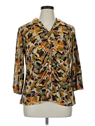 Essentials by Milano 3/4 Sleeve Blouse (view 1)