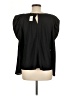 Ann Taylor 100% Polyester Black Long Sleeve Top Size M - photo 2