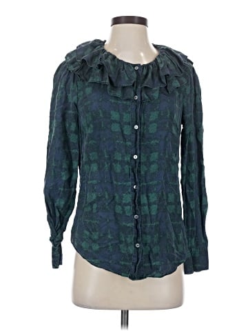 J.Crew Collection Long Sleeve Silk Top (view 1)