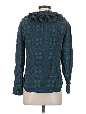J.Crew Collection Long Sleeve Silk Top (view 2)