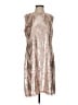 Vince Camuto 100% Polyester Metallic Chevron-herringbone Silver Pink Cocktail Dress Size M - photo 1