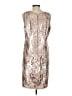 Vince Camuto 100% Polyester Metallic Chevron-herringbone Silver Pink Cocktail Dress Size M - photo 2