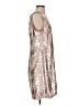 Vince Camuto 100% Polyester Metallic Chevron-herringbone Silver Pink Cocktail Dress Size M - photo 4