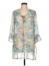 J Valdi 100% Polyester Teal 3/4 Sleeve Blouse Size L - photo 1