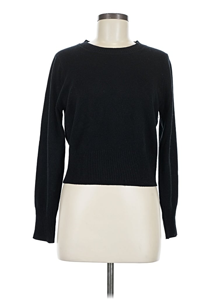 Pre-owned Jcrew Cashmere Pullover Sweater In Black
