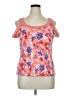 Basic Editions 100% Cotton Pink Short Sleeve Top Size 1X - photo 1