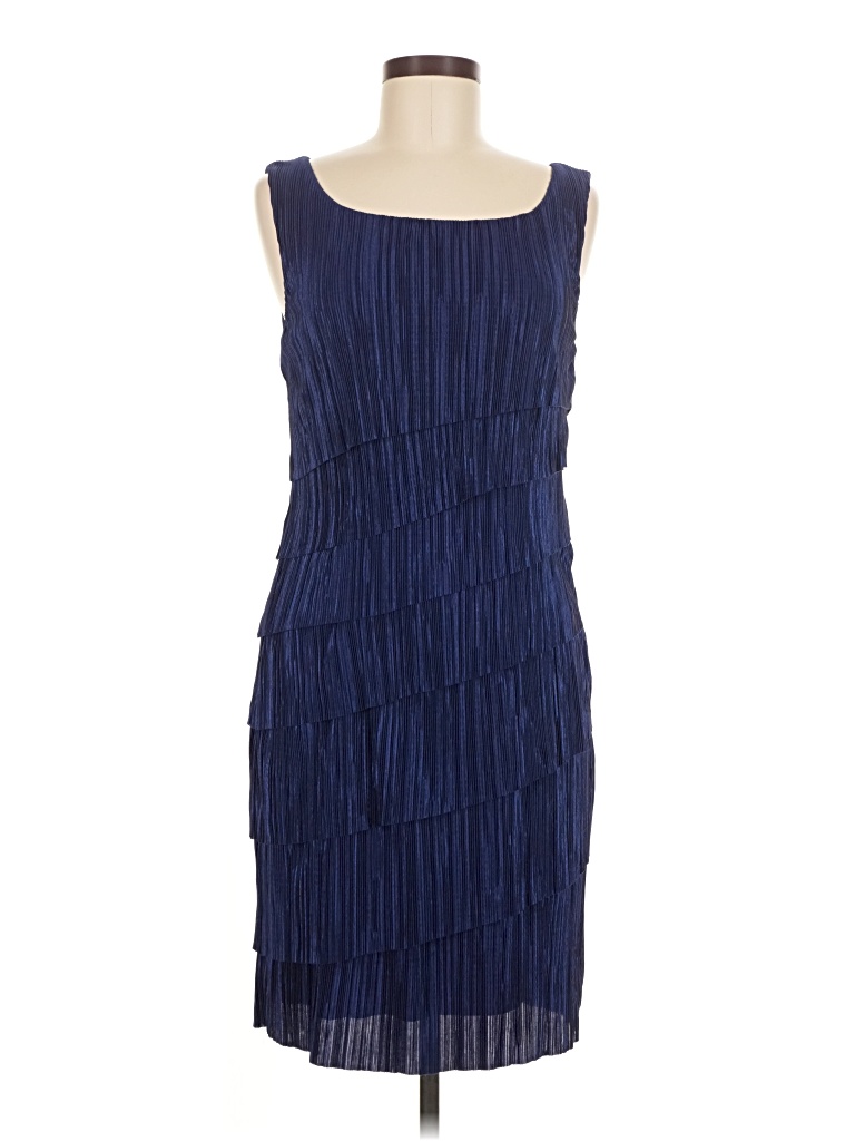 Pre-owned Connected Apparel Cocktail Dress In Blue