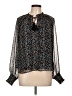 Allison 100% Polyester Black Long Sleeve Blouse Size L - photo 1