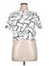 Shein Graphic Silver Short Sleeve Blouse Size 1XL - photo 1