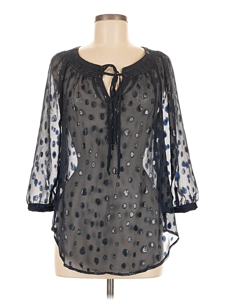 Pre-owned Daniel Rainn 3/4 Sleeve Blouse In Black