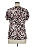 Diana Belle Animal Print Black Short Sleeve Top Size XL - photo 2