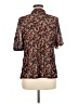 Perseption Concept Floral Black Short Sleeve Blouse Size M - photo 2