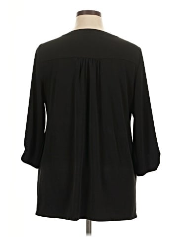 Joan Vass 3/4 Sleeve Blouse (view 2)