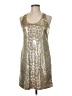 Andrea Behar 100% Polyester Animal Print Silver Cocktail Dress Size 6 - photo 1