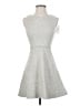 Theory Tweed Silver Ivory Cocktail Dress Size 00 - photo 1