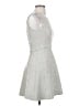 Theory Tweed Silver Ivory Cocktail Dress Size 00 - photo 4