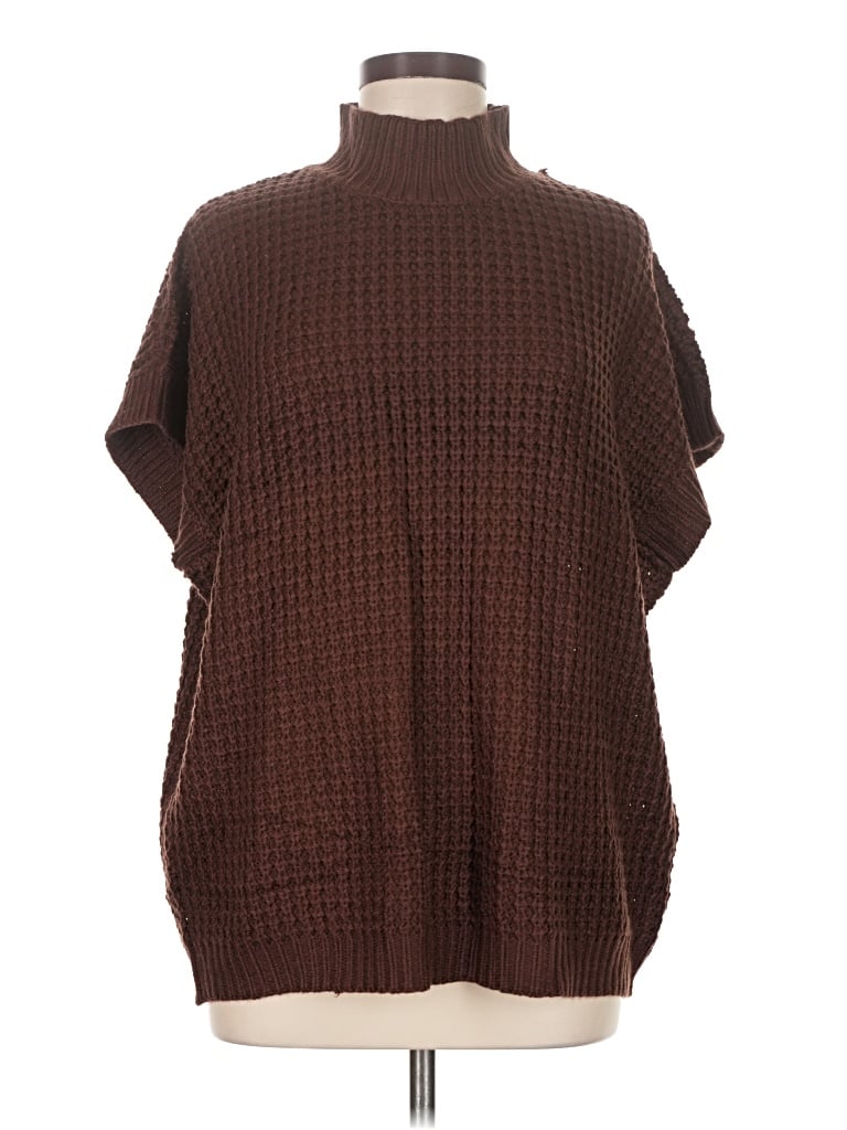 Pre-owned Unbranded Poncho In Brown