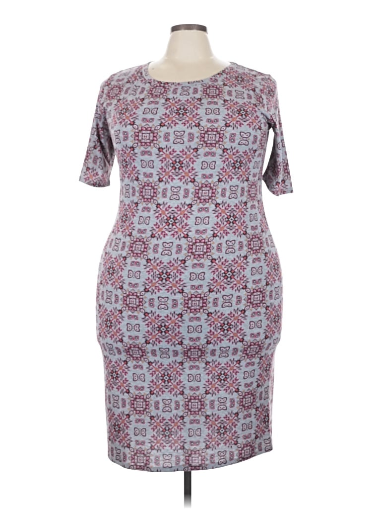 Pre-owned Lularoe Casual Dress In Burgundy