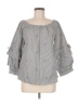 Sanctuary 100% Cotton Gray 3/4 Sleeve Blouse Size M - photo 1