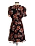 Madewell 100% Polyester Floral Black Casual Dress Size 0 - photo 2