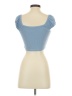 Shein Blue Short Sleeve Top Size 4 - photo 2