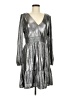 Ann Taylor LOFT Metallic Silver Cocktail Dress Size 8 - photo 1
