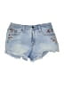 Mossimo Supply Co. Floral Blue Denim Shorts Size 10 - photo 1