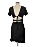 Unbranded Solid Black Casual Dress Size L - photo 2