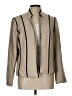 Chico's 100% Polyester Stripes Tan Blazer Size Lg (2) - photo 1