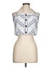 Aqua 100% Cotton Blue Sleeveless Button-Down Shirt Size L - photo 1
