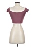 Unbranded Burgundy Short Sleeve Top Size XXS (estimated) - photo 2