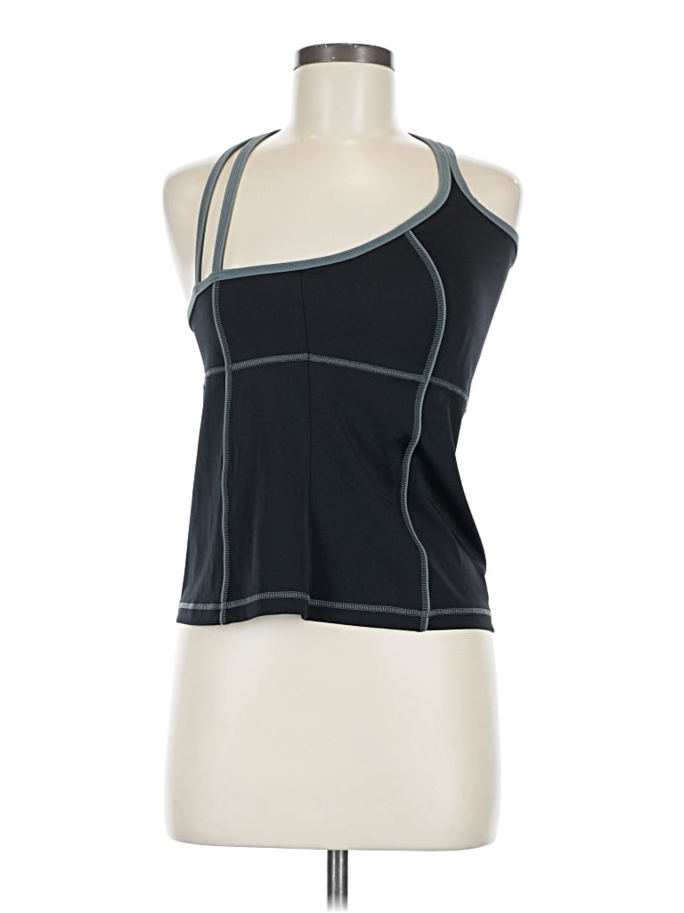 Pre-owned Lands' End Tank Top Black Halter Neckline Tops