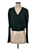 Express 100% Polyester Green Long Sleeve Blouse Size S - photo 1